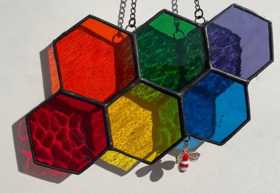 Rainbow Honeycomb Art Class