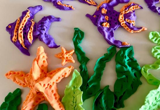 Underwater World in Clay Kid's Art Class