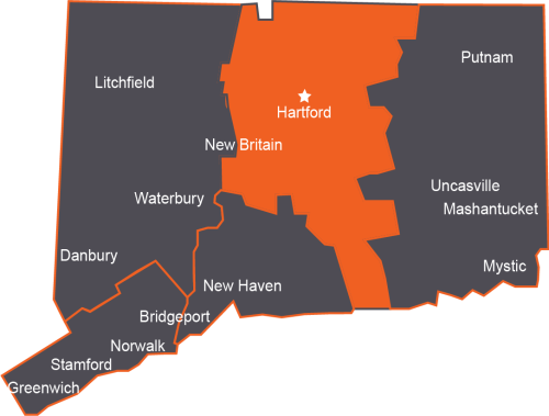 CT Region Map Towns- Greater Hartford 12.8.22