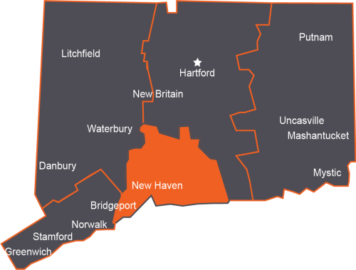 CT Region Map Towns- Greater New Haven 12.8.22