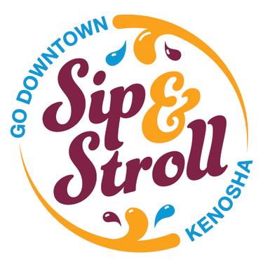 Sip and Stroll in Downtown Kenosha Logo