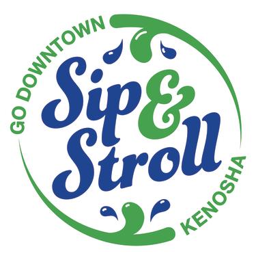 Sip and Stroll in Downtown Kenosha Logo