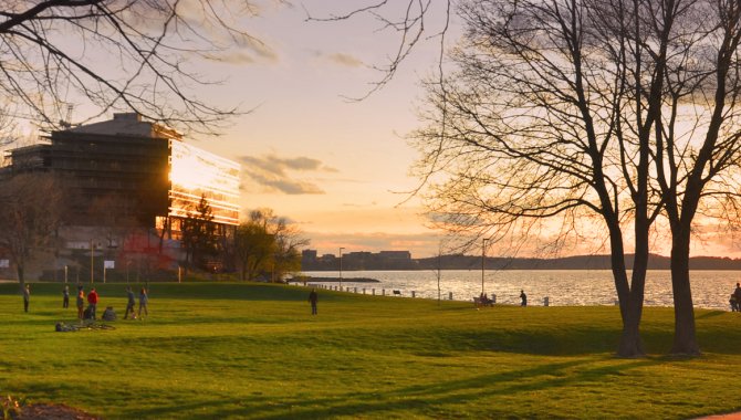 Sunset at James Madison Park on Lake Mendota