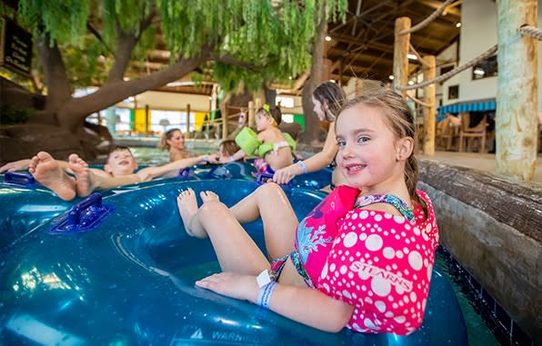 Spoil the grandkids with overnight accommodations & waterpark passes at Timber Ridge