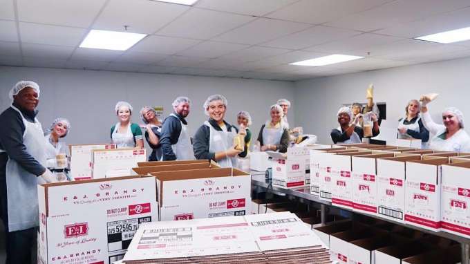 Volunteers Helping Out at Alameda County Community Food Bank