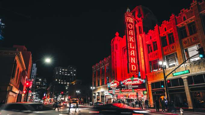 Fox Theater at night