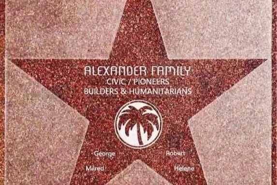 Alexander family star on the Palm Springs Walk of Stars