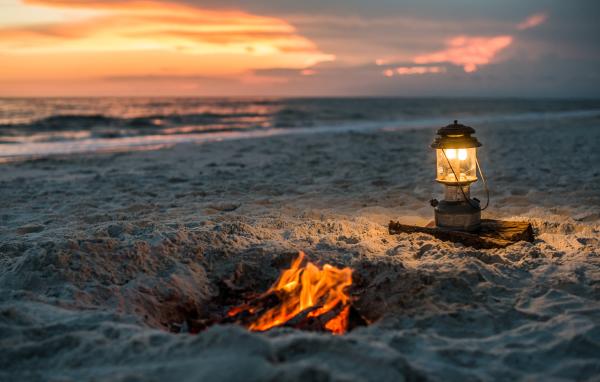 beach bonfire