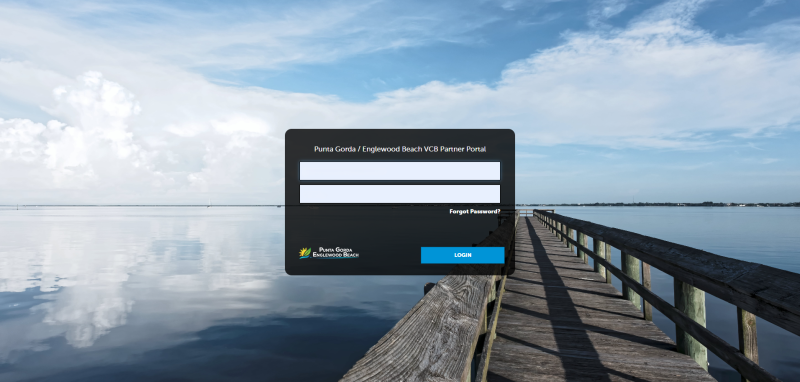 Login Page for the Partner Portal