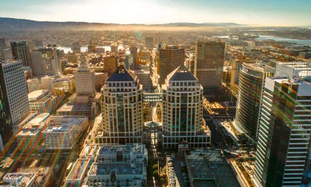 A Skyline View Of Downtown Oakland