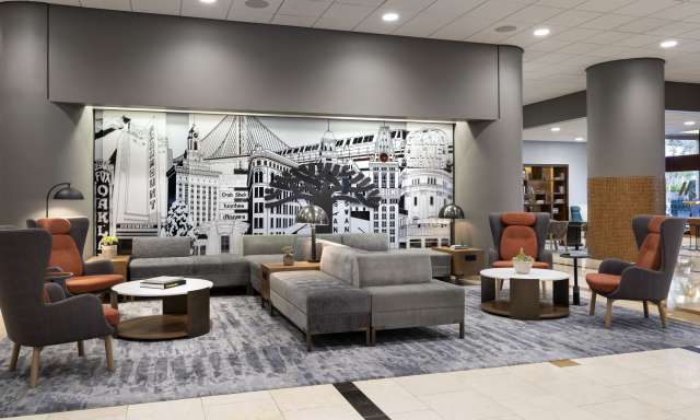 Oakland Marriott Meeting space with couches