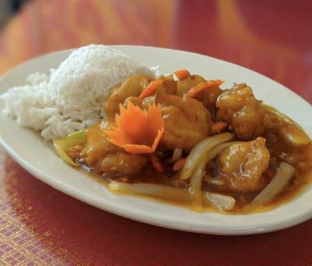 general tso shrimp dish at siam orchid in bellevue ky