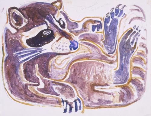 20. Contented Coon, c. 1960. Watercolor on Paper. Permanent Collection, John S. and James L. Knight Foundation Purchase