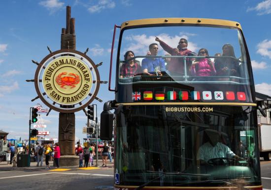 View of Fisherman's Wharf Sign - Big Bus Tours