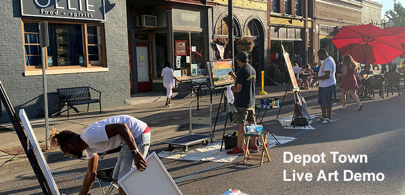 Depot Town Live Art Demo