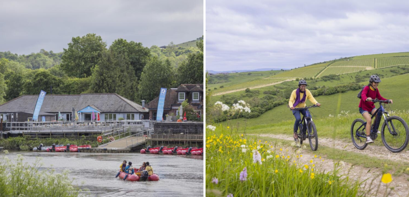 Boating & cycling on the South Downs