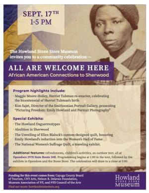 purple poster with a photo of harriet tubman