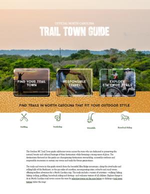 OutdoorNC Trail Town Guide Cover