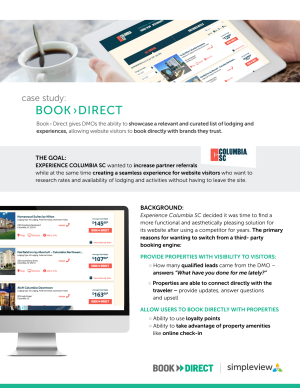 Experience Columbia SC + Book › Direct Case Study 2021