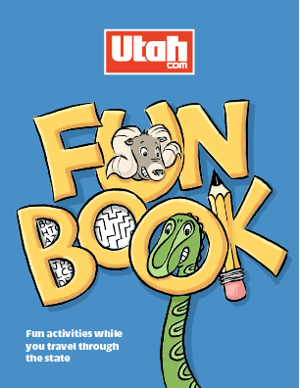 Front cover for Utah.com's coloring book