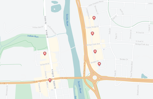 Downtown Dublin Parking Map