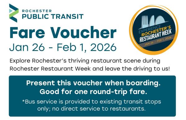 Rochester Public Transit Fare Voucher 2026
