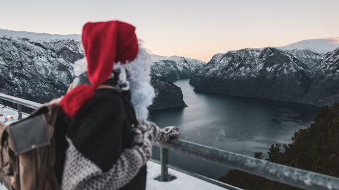 Julenissen på Stegastein