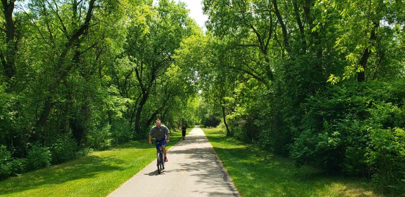 Kenosha County Bike Trail Male Biker