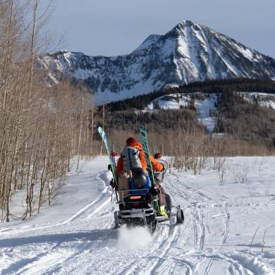 Snowmobiling at Molas Pass During Winter