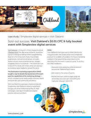Visit Oakland + Simpleview Digital Services Case Study May 2024