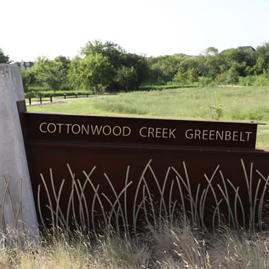 Cottonwood Creek Greenbelt sign