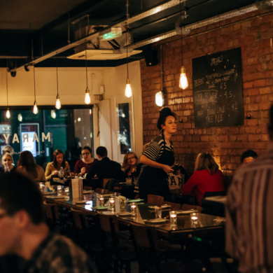 Maray restaurant in the evening