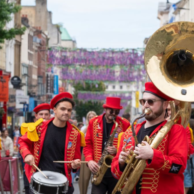 Band playing in the street