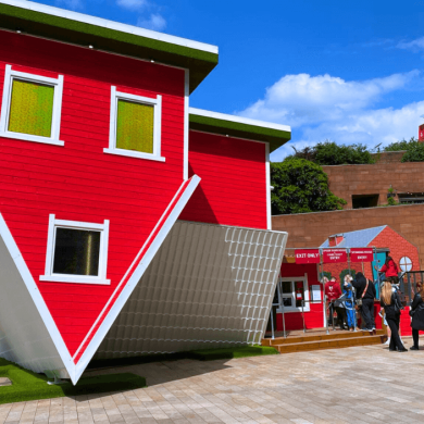 A large upside down house at Liverpool ONE
