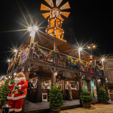 The Liverpool Christmas markets outside of St George's Hall