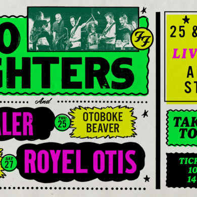 Foo Fighters are playing at Anfield in 2026, with support acts.