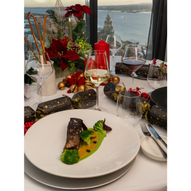 A Christmas meal at Panoramic 34