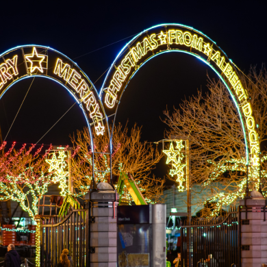 Albert Dock Christmas lights