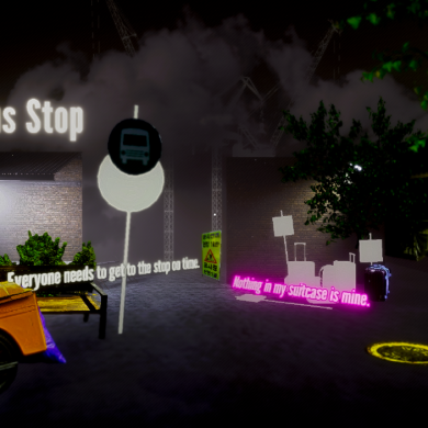 A game still from a video game.