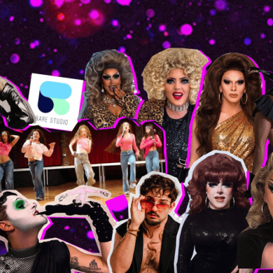 A collage of images of people promoting Pride in Liverpool.