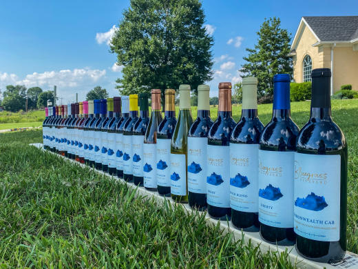 Bluegrass Vineyard Bottles