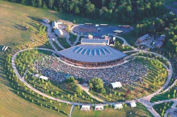 Bethel Woods Center for the Arts Crowd of people on the grounds of Bethel Woods Center for the Arts in the Catskills