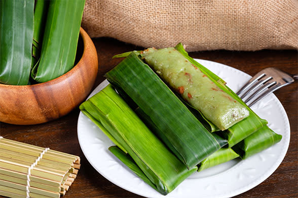 A plate of Filipino food