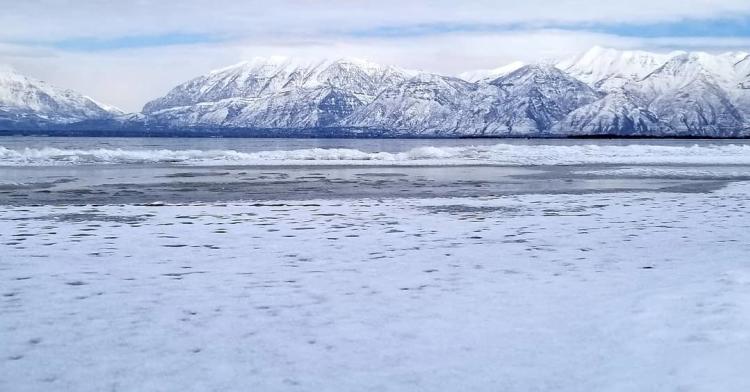 Lincoln Beach in Winter