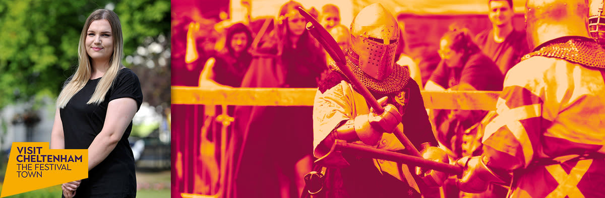 Hannah Smith alongside an image of Fantasy Forest Festival.