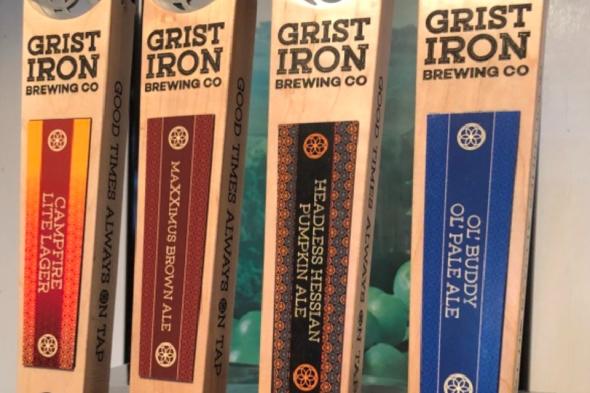 Craft beer on tap from Grist Iron Brewing Co.
