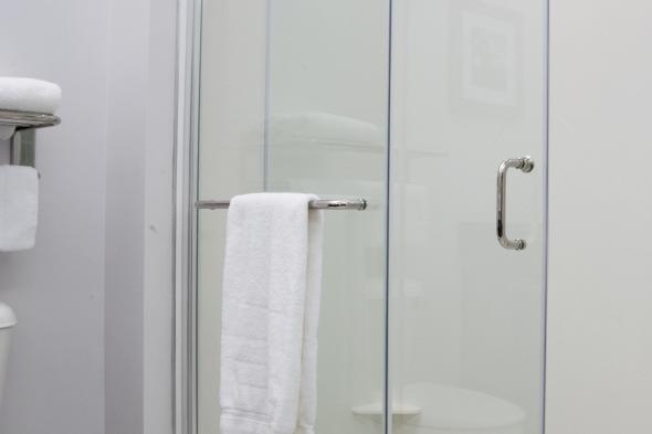 Shower With Modern Glass Doors