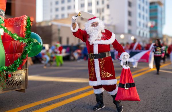 Each year, the community comes out for a Christmas Parade in Downtown Fort Smith, Arkansas.