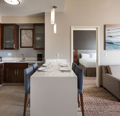 Residence Inn San Carlos Two Bedroom Suite Kitchen