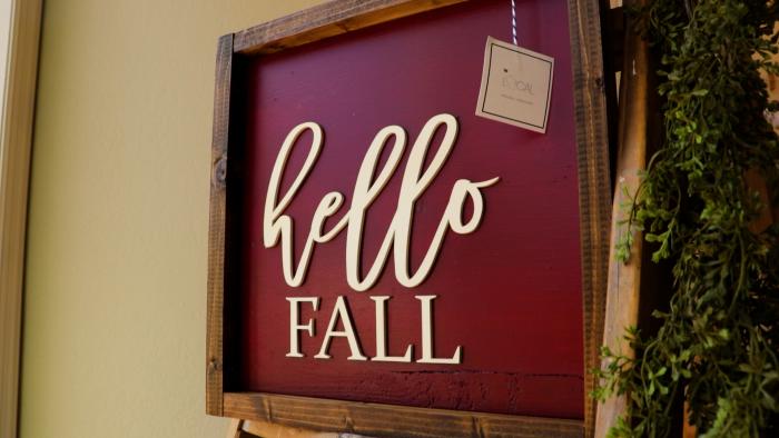 Hello Fall Sign at the Local